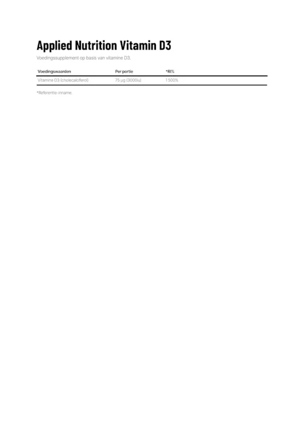 Applied Nutrition D3 90 tabs