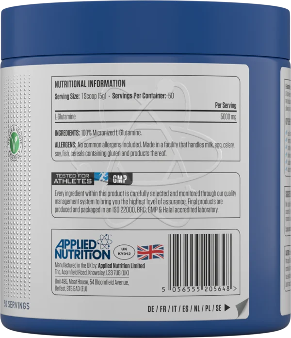 Applied nutrition glutamine 250 gram